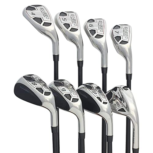 Men’s Powerbilt Golf Ex-550 Hybrid Iron Set, Which Includes: #4, 5, 6, 7, 8, 9, Pw +Sw Senior Flex Right Handed New Utility “A” Flex Club #TOP3