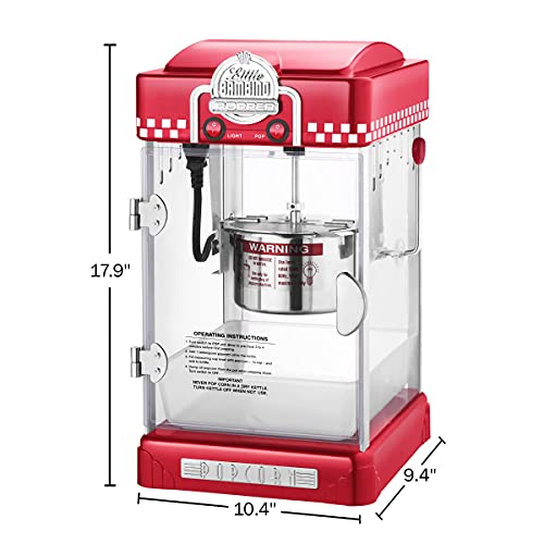 Great Northern Popcorn Company 83-DT5621 Northern Company Red GNP Little Bambino 2-1/2 Ounce Retro Style Popcorn Popper Machine, 2.5 Ounce by Great Northern Popcorn Company - Used condition - Image 2