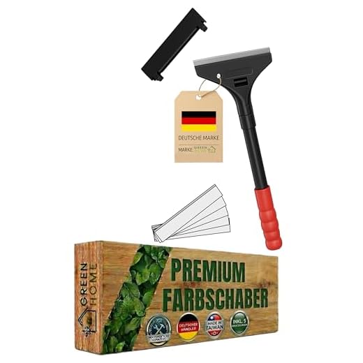 Farbschaber PREMIUM 30 cm Tapetenschaber [Schnellwechselvorrichtung] - 100 mm inkl. 5 Ersatzklingen
