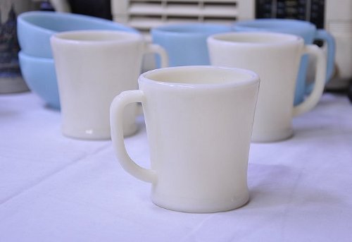 Fire King Ivory D Handle Mug Flat Bottom #TOP1