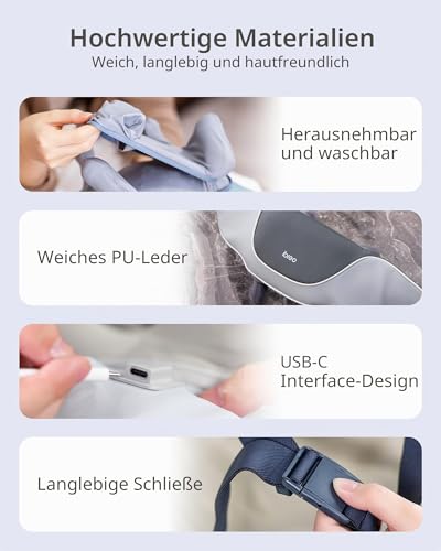 Schnurloses Shiatsu-Nacken-und Rückenmassagegerät mit Wärme, 10 Minuten x 12 Gebrauch, 3 Massagemodi und 2 Intensitätsstufen, Geschenk zum Vatertag für Vater, 3D-Kneten tiefes Gewebe, Sprachansage