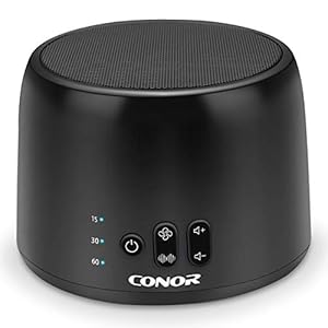 Conor White Noise Machine, Sleep Sound Machine – 24 High Fidelity Soothing Fan & White Noise Sounds, Timer & Memory Feature, Portable Office Privacy or Travel Sleep Therapy for Baby, Kids, Adults
