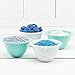 Zak Designs Confetti Bowls, E White Solid Mint, Prep Bowl Set