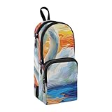 [Excellent cadeau] Design unique en forme de cartable, la trousse à crayons est populaire auprès des enfants. C'est également un excellent cadeau pour les garçons, les filles, les écrivains et les artistes pour l'obtention d'un diplôme, un anniversaire, la rentrée scolaire ou un voyage. Étui uniquement, crayons non inclus.