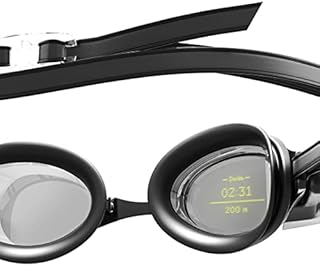 FORM Smart Swim Goggles with Free 1-Year Membership, Fitness Tracker with a See-Through Display That Shows Your Metrics While Swimming
