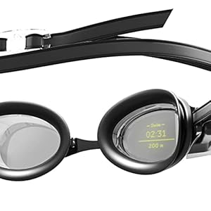 FORM Smart Swim Goggles with FREE 1-Year Membership, Fitness Tracker with a See-Through Display that Shows your Metrics while Swimming