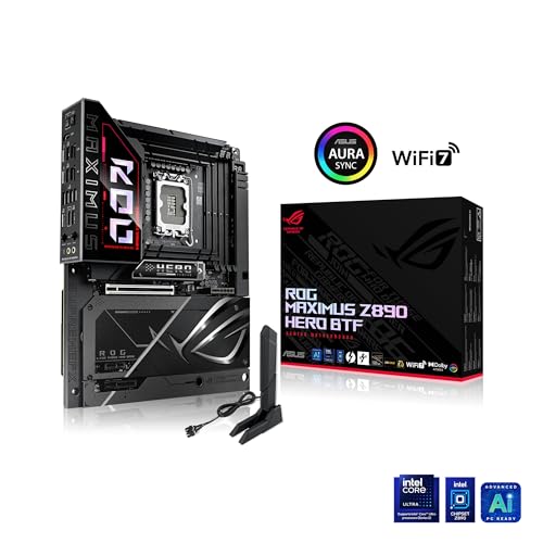 ROG Maximus Z890 Hero BTF Z890 LGA 1851 ATX Scheda madre, connettore nascosto, Advanced AI PC Ready, 22+1+2+2 stadi, DDR5, WiFi 7, 2.5G LAN, 6X M.2, PCIe 5.0, Thunderbolt 4, USB Type-C, AI - Scheda madre - Immagine 6