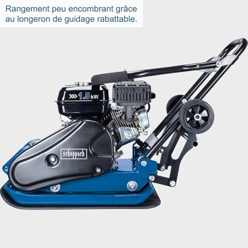 Plaque vibrante thermique 8200N compacteur de sol Scheppach HP1400S 25cm profondeur
