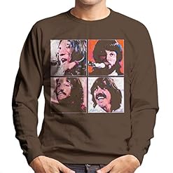 VINTRO The Beatles Let It Be Sweat-shirt pour homme Portrait original par Sidney Maurer Imprimé professionnellement - Les Beatles, Paul McCartney, John Lennon, RIngo Starr, George Harrison