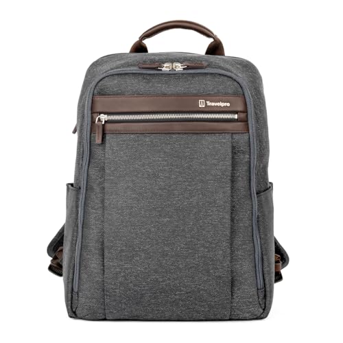 Travelpro Platinum Elite Slim Laptop Travel Backpack, Fits up to 16 Inch Laptop, Business, Water Resistant, Men and Women, Vintage Grey by Travelpro - Used condition - CA$194.69