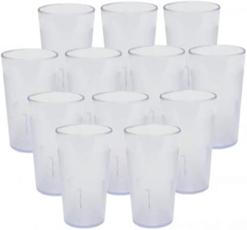 Vista 89 de Juego de 12 vasos de color transparente de 5 oz. Vasos de té helado reutilizables de alta calidad, apilables, aptos para lavavajillas, resistentes a