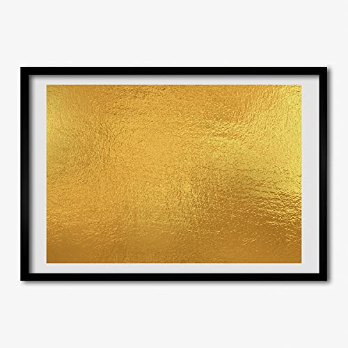 Cadre en bois moderne Tulup 70x50 cm avec peinture affiche raffinée fond de feuille d'or
