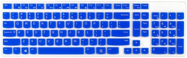 Electronics - HRH Silicone keyboard cover protector For LENOVOs EKB-536A SK8823 KB536 KU1601 AIO 510/520-24 520S-23IKU 730S 510 Pro DESKTOP PC (Blue)