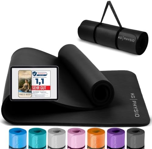 KG PHYSIO Yogamatte Rutschfest & Gepolstert - Yoga Matte mit Trag...