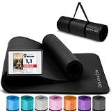 KG PHYSIO Yogamatte Rutschfest & Gepolstert - Yoga Matte mit Tragegurt, Fitnessmatte, Sportmatte Dicke 8mm, Gymnastikmatte, Gym Matte, Pilates Matte, Fitness Matte, 183x60cm