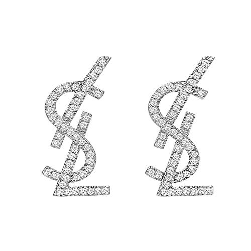 Sterling Silber Ohrringe Damen,Kristall Ohrringe Sterling Silber 925 Antiallergische Ohrringe Cover