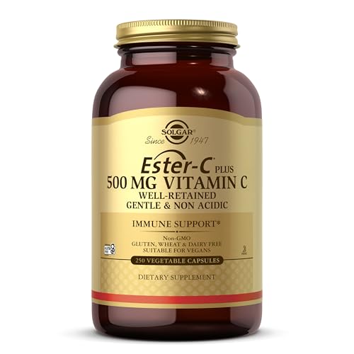 Solgar Ester-C Plus 500 mg Vitamin C (Ascorbate Complex), 250 Servings