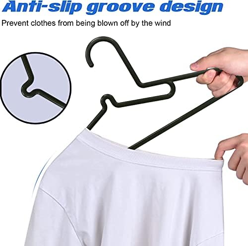 ASPECT 25PK Plastic Hangers | Heavy Duty Plastic Hanger and Clothes Hangers | Adult Coat Hangers Black Colour | Lightweight Space Saving Laundry Hangers