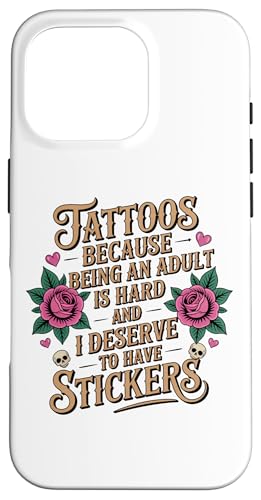 Tattoos Adult Is Hard �X�e�b�J�[ ���[�Y�ƃX�J�� �C���N���D�� �X�}�z�P�[�X iPhone 16 Pro �p