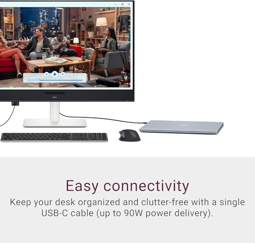 Image of Dell S3225QC 31.6 inch 4K QD-OLED Monitor, AI-enhanced 3D Spatial Audio, 120Hz, 99% DCI-P3, 0.03ms, 1,500,000:1, 1000 nits,5 Speakers,Ergo, Integrated USB Hub,(2) USB Type -C (90w upstream,15w downstream)