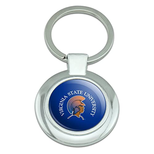 Graphics & More Virginia State University Primary Logo Keychain Classy Round Chrome Plated Metal #TOP25