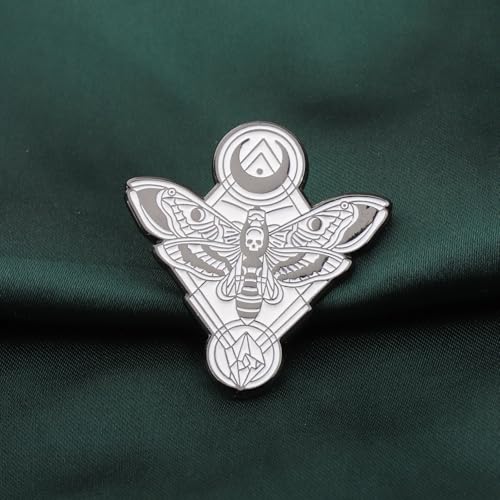 Image of PLITI Silence Lambs Movie Inspired Gift Hannibal Lecter Fan Gift Death Head Moth Brooch For Horror Movie Lover
