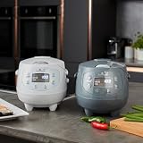 Yum Asia Panda Mini cuiseur à riz avec bol en céramique Ninja et logique floue avancée (3,5 tasses, 0,63 litre) 4 fonctions de cuisson du riz, 4 fonctions multicuiseur, 220-240V (Arctic White) - 12
