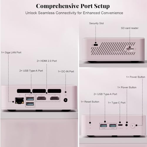 Image of NIMO Mini-PC, 16GB RAM 512GB M.2 SSD Intel 12th Gen N100(Beat i3-1115G4) 4 Cores Desktop Mini PC, Support Upgrade Desktop PC Triple 4K HDMI USB3.2 BT5.2 WiFi 6 Students-Business Home Office