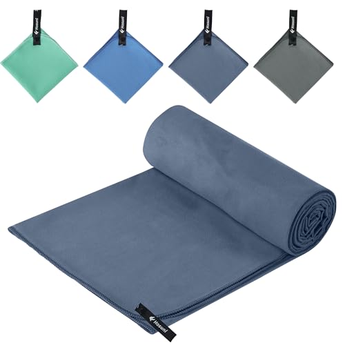 Hosuni Microfibre Gym Towel for Active Sports (140x70cm), Quick Dry Beach Towel, Super Absorbent & Ultra Compact Microfibre Travel Towel for Cardio, Cycling, Strength Training, Running