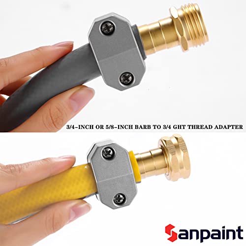 Sanpaint Zinc And Aluminum Male And Female Coupling, Fits All 5/8-Inch And 3/4-Inch Garden Hose Repair Fitting,2 Sets #TOP4