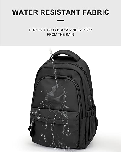 Small Backpack For School Girls Boys Aesthetic Lightweight Travel Daypack Simple Cute Backpack For Women Men Waterproof College High School Bookbag Fit 14 Inch Laptop With Usb Charging Port,Black #TOP5