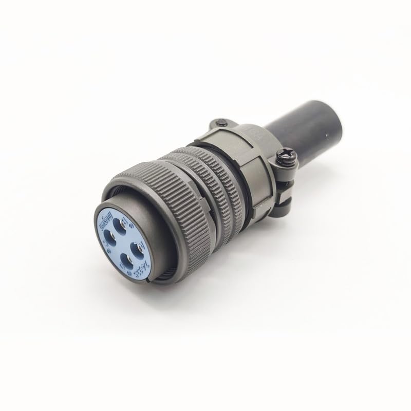 MS3106A24-22S Industrial Circular Connector, MIL-DTL-5015 Series Threaded Connector 4 Pin Contacts Solder Female Connectors Straight, 24 Shell Size
