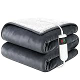 Qieryun Heizdecke Mit Abschaltautomatik, 130x180CM, 10 Heizstufen 8 Stunden...