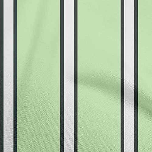 oneOone Cotton Poplin Twill Mint Green Fabric Stripes Fabric for Sewing Printed Craft Fabric By The Yard 56 Inch Wide-6806