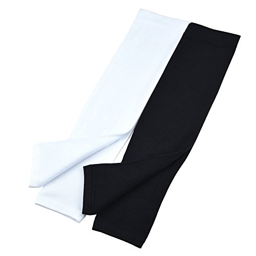 Finrray Uv Protection Cooling Arm Sleeves Sun Sleeves Arm Cover For Women &Girls&Adult&Youth&Men Cycling, Running,Golf,Outdoor Tattoos Arm Warmer -Black,White,Beige #TOP1