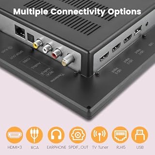 ZOSHING 17 Inch Smart TV,Small Television with HDMI Input,Built-in Digital Tuner/USB-Supports Wall-Mounted-for Bedroom,Kitchen,RV - Includes Remote Control(Black) (17INCH)