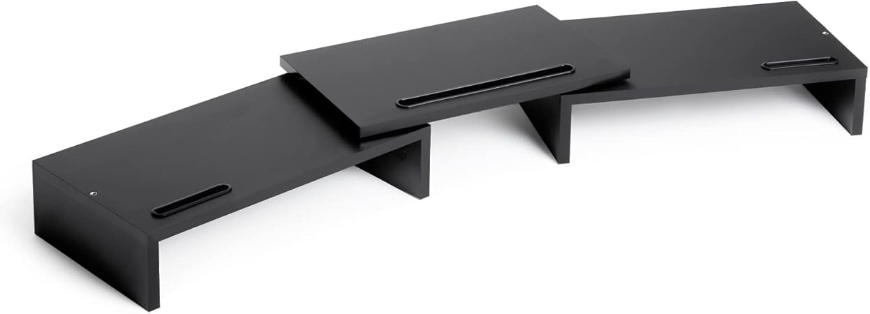 Mondeer Dual Monitorständer, Unterbau Bildschirm Laptop Ständer Holz ...