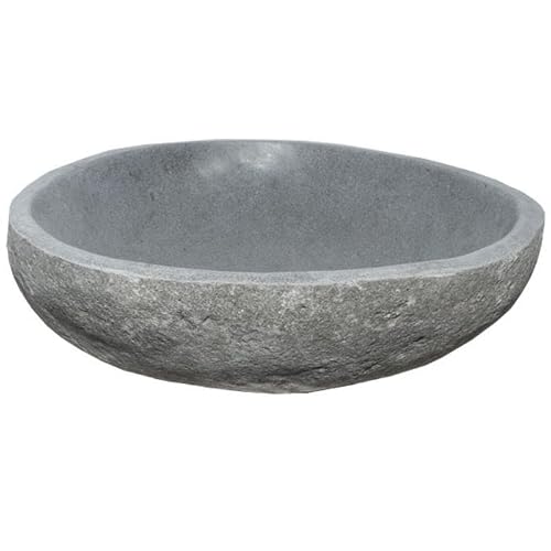 Grande vasque à poser en pierre naturelle galet rivière 50-60cm grand lavabo | CHOIX SUR PHOTO