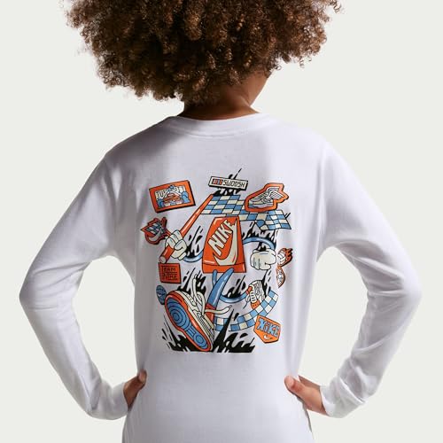 Nike Big Kids' Sportswear Long-Sleeve T-Shirt, White, X-Large by Nike - Used condition - Image 3