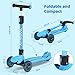 TONBUX Kids Scooter, Light Up 3 Wheel Kick Scooters for Kids 3-12, Folding Scooters with Adjustable Height - Toddler Scooter Lean-to-Steer & Widen Anti-Slip Deck