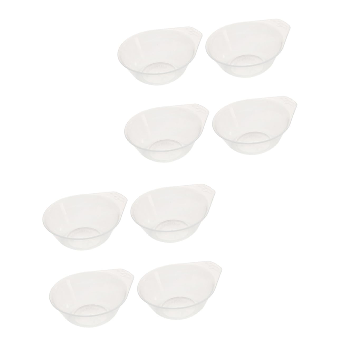 Mikinona Plastic Bowl Sets for Outdoor 8pcs Soup Bowls Pp Material Arc Design Easy to Carry Camping