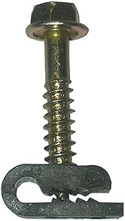 1/8 Flex Cable Clip Ground Wire Fastener Strap Grip 100 Pack Ground Wire Black TV Antenna Lightning Strike Protection Conductor Support Screw-in Wall Hanger