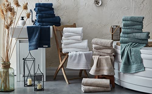 PandaHome Badvorleger Set aus Baumwolle - 2 Stück Badematte - 100% Baumwolle, Duschvorleger Duschmatte, Schnelltrocknend Weich Saugstark 1000 g/m² (Anthrazit)