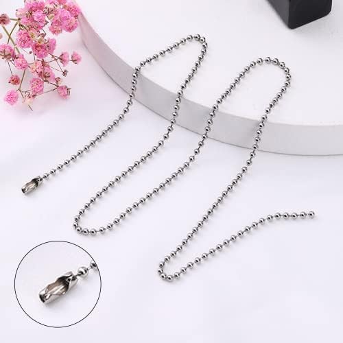 IRYNA 20 Pack Replacement Vertical Roman Roller Vertical Blind Ball Chain Cord Connectors, Stainless Steel Ball Chain Connector Clasps Fits 4.5mm Beaded Ball Chain