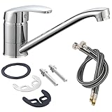 水道 蛇口 蛇にピアス キッチン水栓 混合水栓 シャワー混合栓 洗面台 蛇口 ハンドシャワー付きシングルポールミキサー 一般使用 キッチン 水口 節水シャワーキッチンフォーム水口取り付けボルトオン （ネジと水道管が含まれています） [並行輸入品]