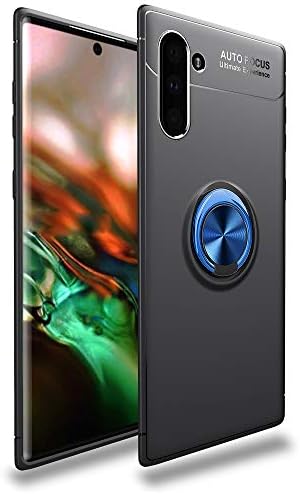 SORAKA Case for Samsung Galaxy Note 10 5G/4G with 360 degree rotation Ring Stand Soft Slim Fit Silicone Case Shockproof Anti-fingerprint Case with Metal Plate for Magnetic Car Phone Holder