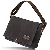 [Cota's home] 使うほど馴染む 育てるショルダーバッグ メンズ A4 大容量 メッセンジャー 肩掛け 斜めがけ 帆布 国内ブランドファスナー 【使いやすくなって新登場】 育てるバッグ (ブラック)