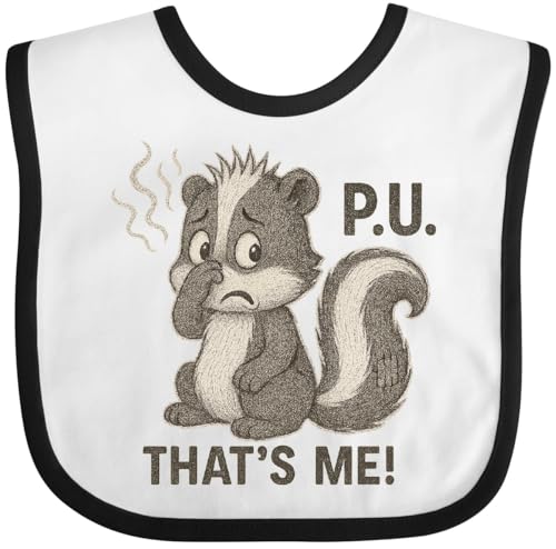 inktastic Cute Skunk P.U. That's Me Cartoon Humor Baby Bib