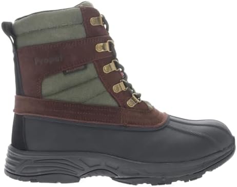 Propét Men's Cortland Durable Waterproof Snow Boots Brown/Oilve 14 XX-Wide US | Image 2