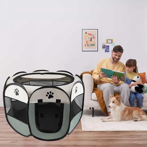 Fouwey Cercadinho para Cachorro de Estimação, Gaiola para Cães Pequenos, Cercadinho para Cães, Inter